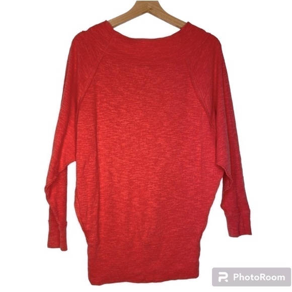 Free People We the Free Bright Pink 3/4 Sleeve Fitted Knit Top, Small - Picture 4 of 4